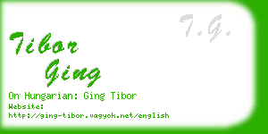 tibor ging business card